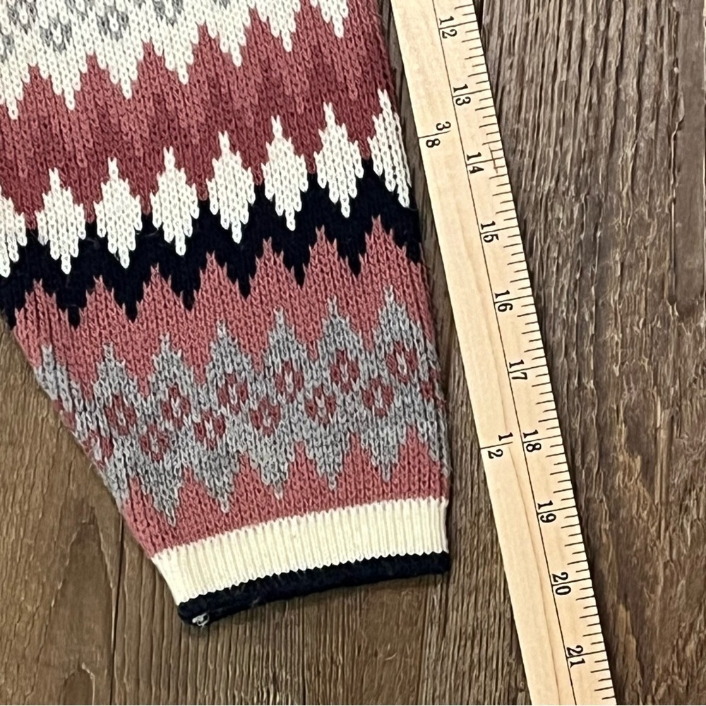 Vtg CAPE COD Sportswear TOWN & COUNTRY Fair Isle Sweater Womens Sz 18 Pink Gray - Picture 12 of 12